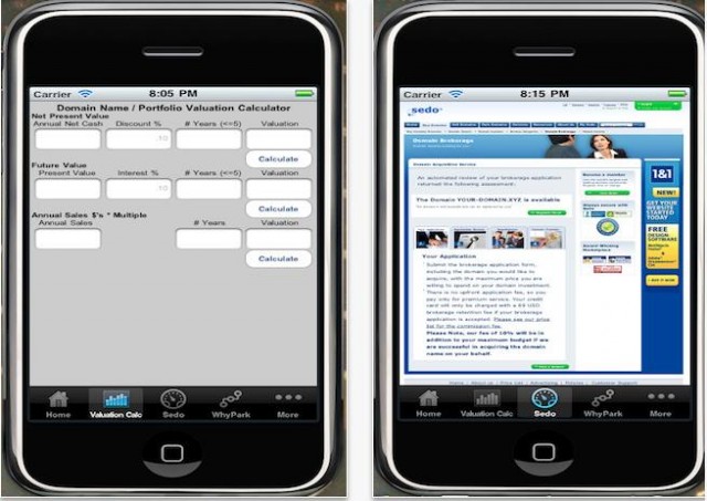 iNameApp Domain Name iPhone App
