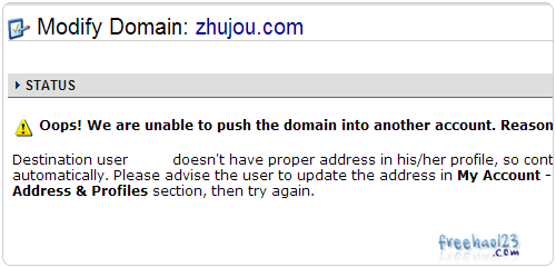 NameCheap PUSH失败原因