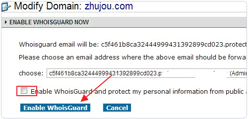 NameCheap PUSH勾选完成
